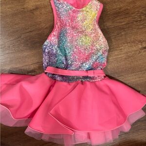 Sparkling Pink and Multicolor Kids Costume